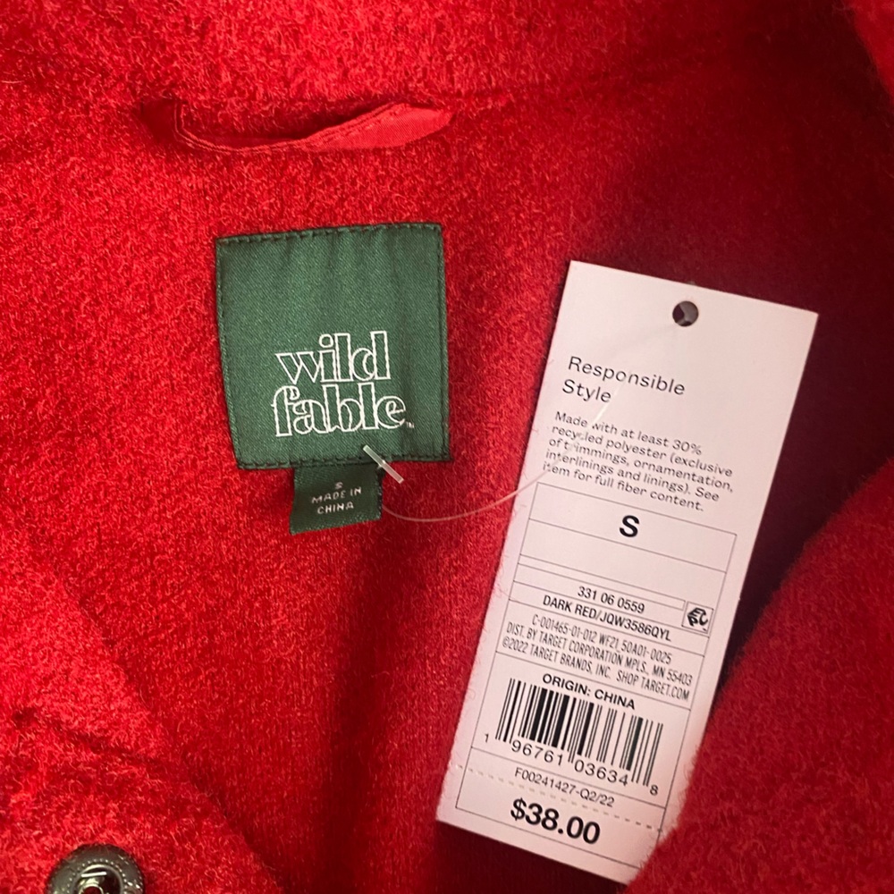 Red Button-Up Jacket - Picture 2 of 3